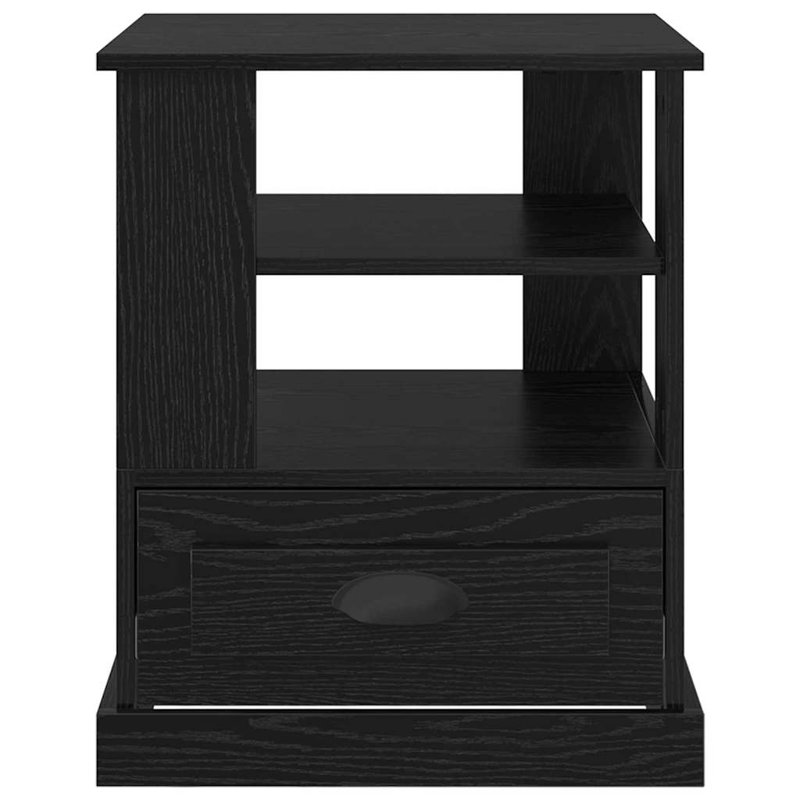Bedside Cabinet 50 X 50 X 60 Cm Engineered Wood, Black Oak