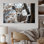 Winter Deer Monochrome Photography I Animals Wall Decor on Metal