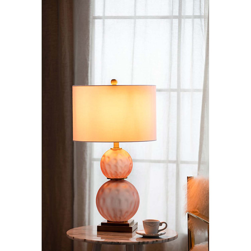 Lampe de table 29 po Tressa, Rose