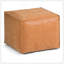 Brody - Pouf carré - Brun patiné-1975303051
