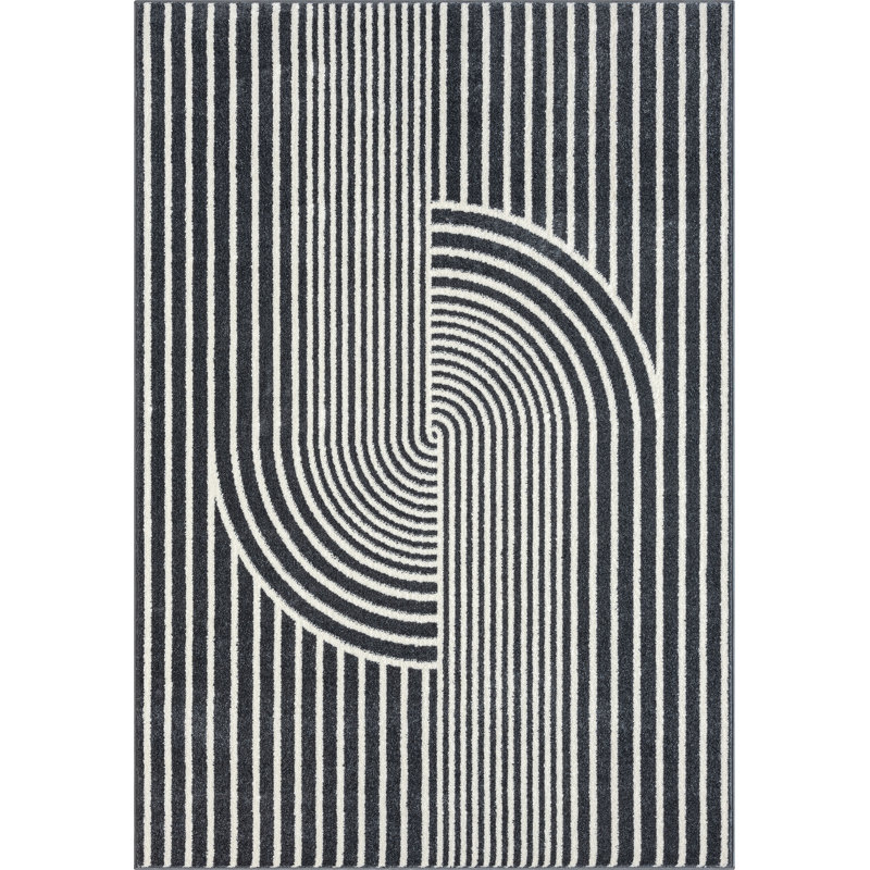 Elizebath Striped Indoor Rug, Rectangle 7'9" x 10'2"