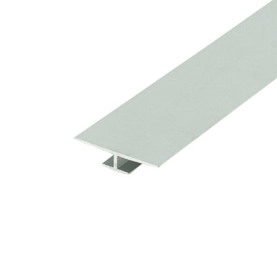 Outwater Aluminum H Channel Fits Material 5/32 Inch Thick Clear Anodized (Satin) Finish Aluminum Divider Moulding 72 Inch (Pack Of 18)