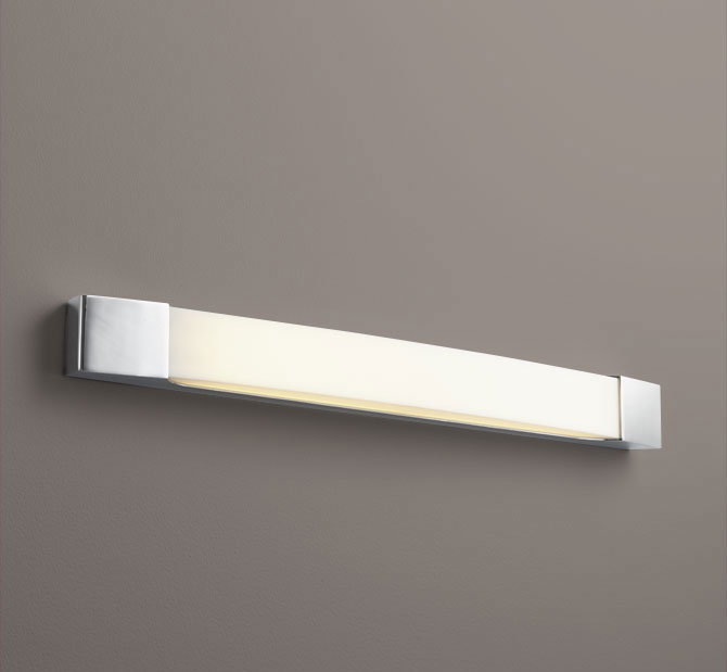 Barre d’éclairage de salle de bain 2 lumières del Alivia, Chrome poli