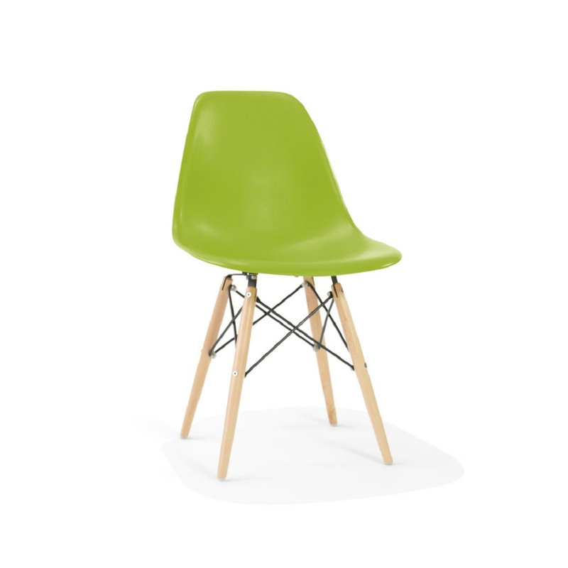 Chaise d'appoint Custer, Vert / Naturel, 4