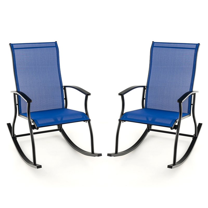 Chaise berçante en métal Octaviah