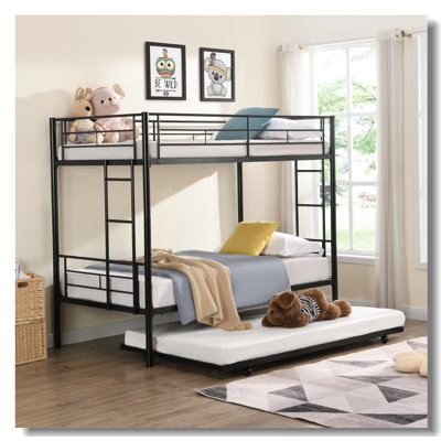METAL Bunk Bed With Trundle
