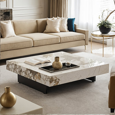 Briamarie 39.37'' Square Sintered Stone Coffee Table