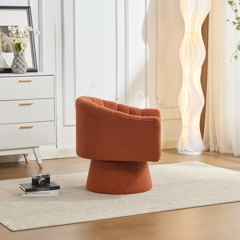 Swivel Barrel Chair, Orange