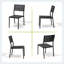 Ensemble repas pour 10 personnes en aluminium avec trou pour parasol et chaises empilables-815252099