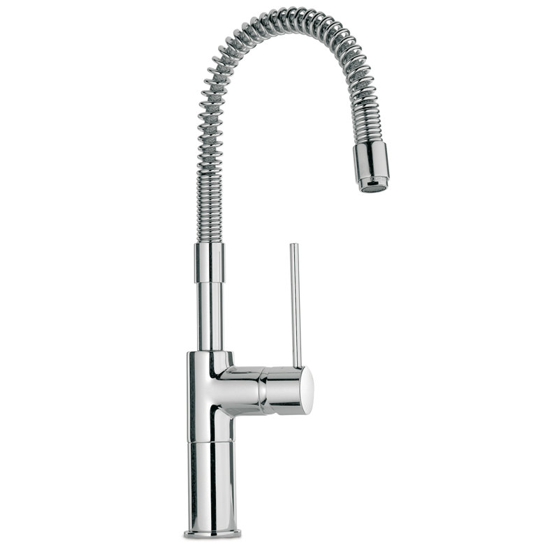 Robinet de cuisine à poignée simple Elba, Chrome