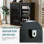 Armoire à café avec mini espace réfrigérateur, armoire à vin cannelée avec plateau l 39,37 po x P 20,9 po, pour la cuisine et la salle à manger-130135155