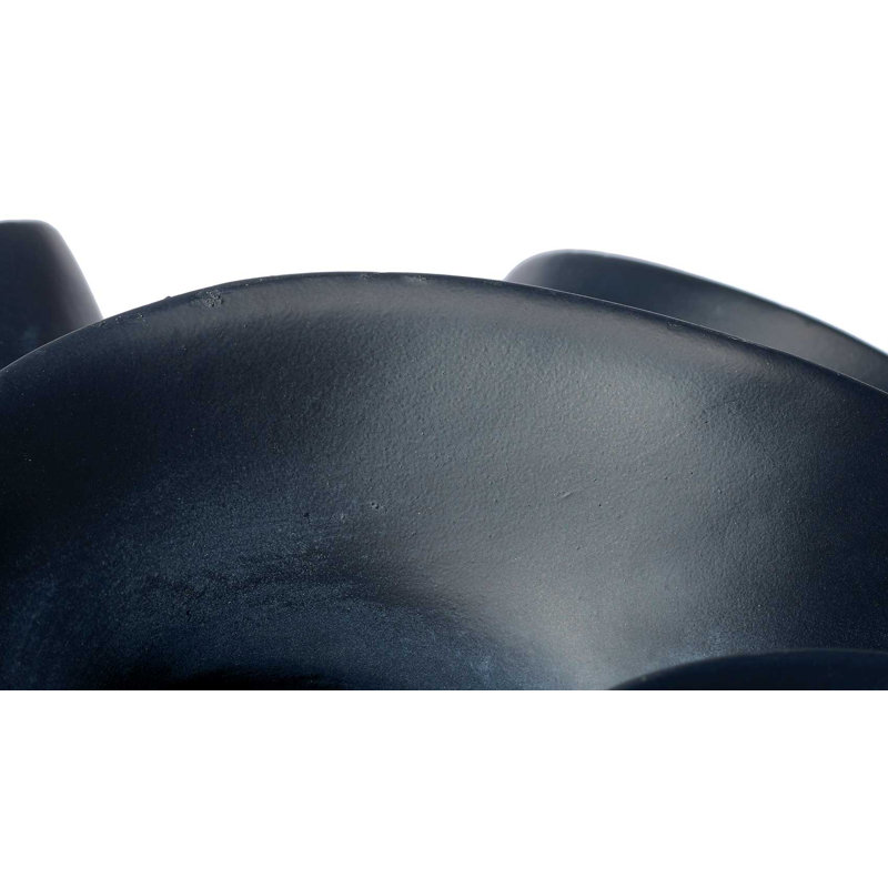 Ribbon Sphere Resin Sculpture, Matte Black