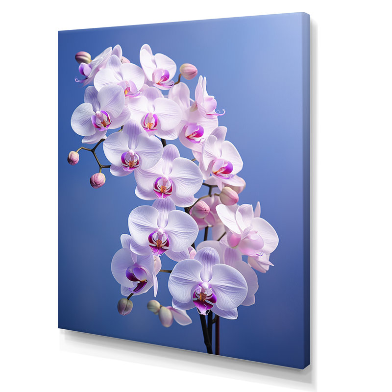 Orchidées mauves élégantes I - imprimé, H 32 po x l 24 po x P 1 po, Toile tendue