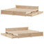 Solid Wood Drawers Bed Frame-695199893