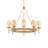 Vichy 8 - Light Dimmable Wagon Wheel Chandelier
