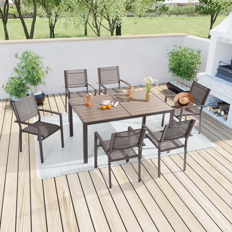 pvc patio dining set