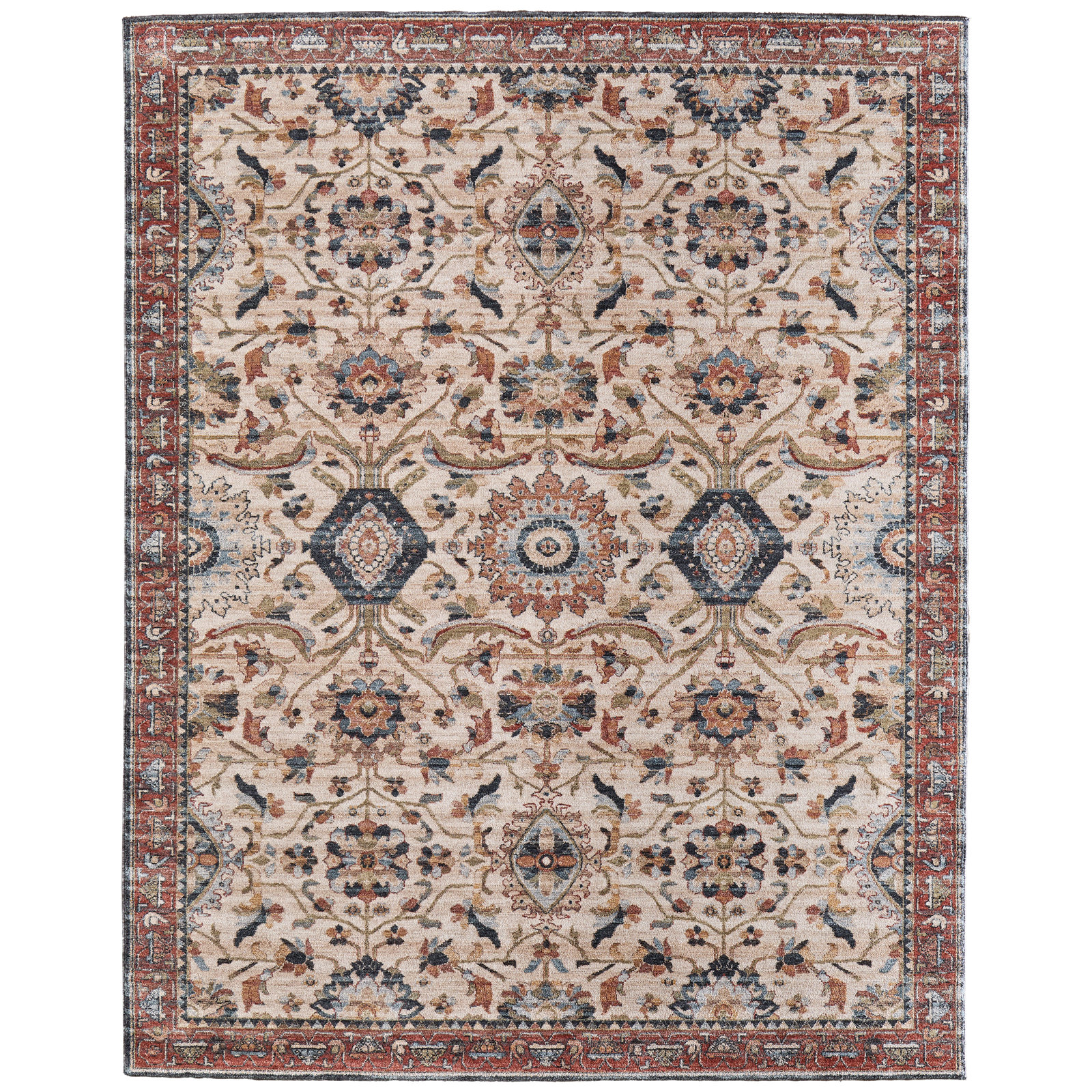 Rockett Traditional Medallion Area Rug, Rectangle 5' x 7'6"