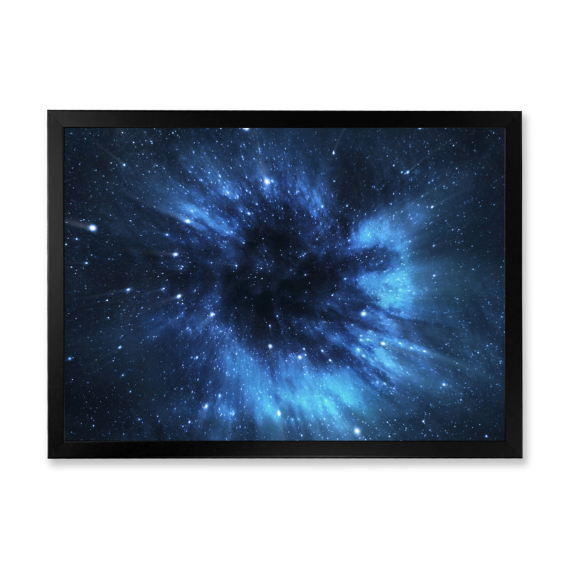 «Abstract Black Hole Galaxy», reproduction sur toile flottante, Cadre noir, H 8 po x l 12 po x P 1 po