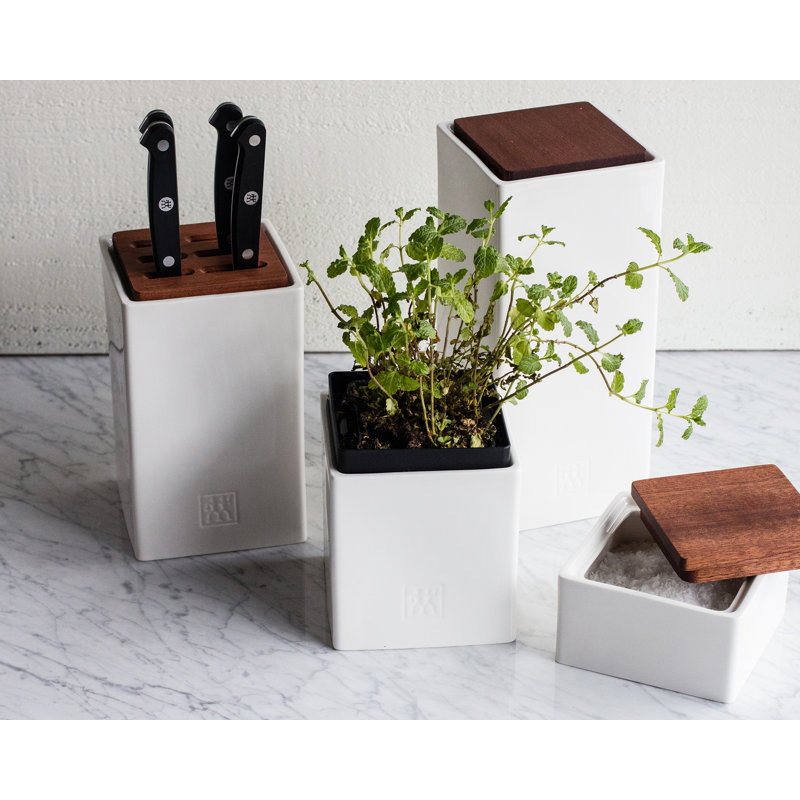 Ceramic 4 Piece Kitchen Canister Set