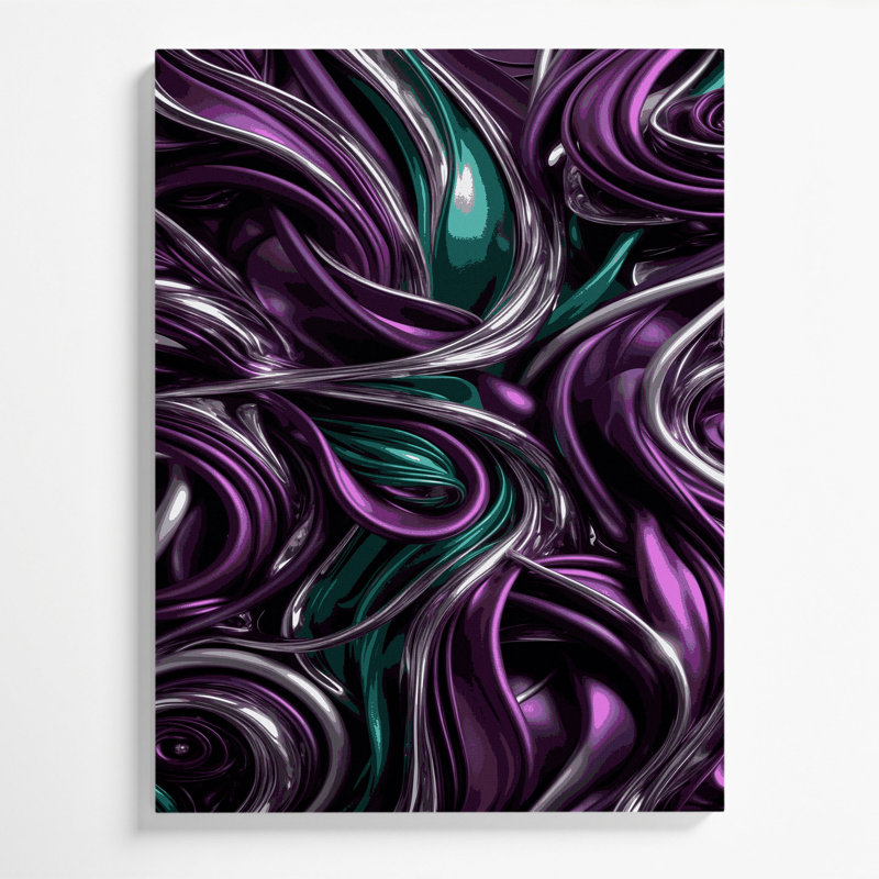 Art abstrait sur toile 37 formes abstraites, H 24 po x l 20 po