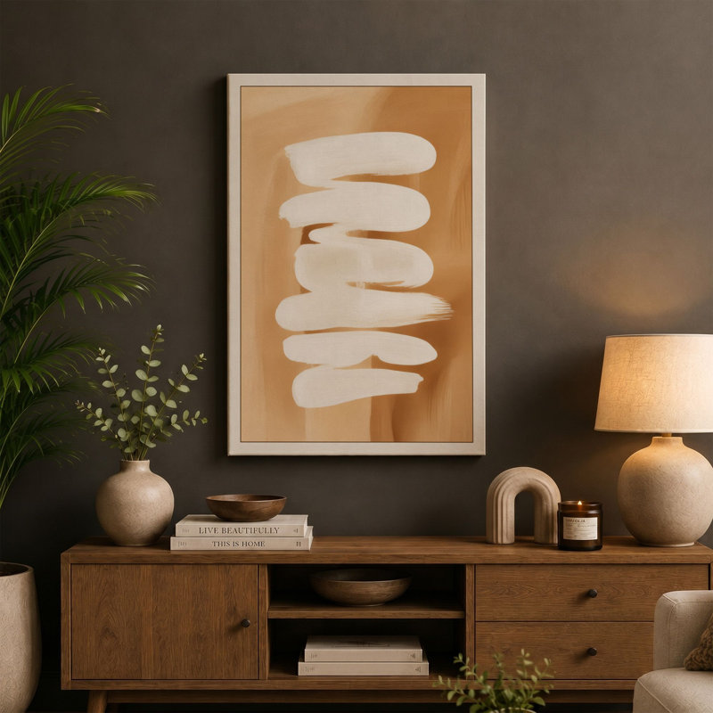 Bread Rolls Ascending Modern - Wrapped Canvas, 30x20 - 76.2 x 50.8 cm, Sage Border