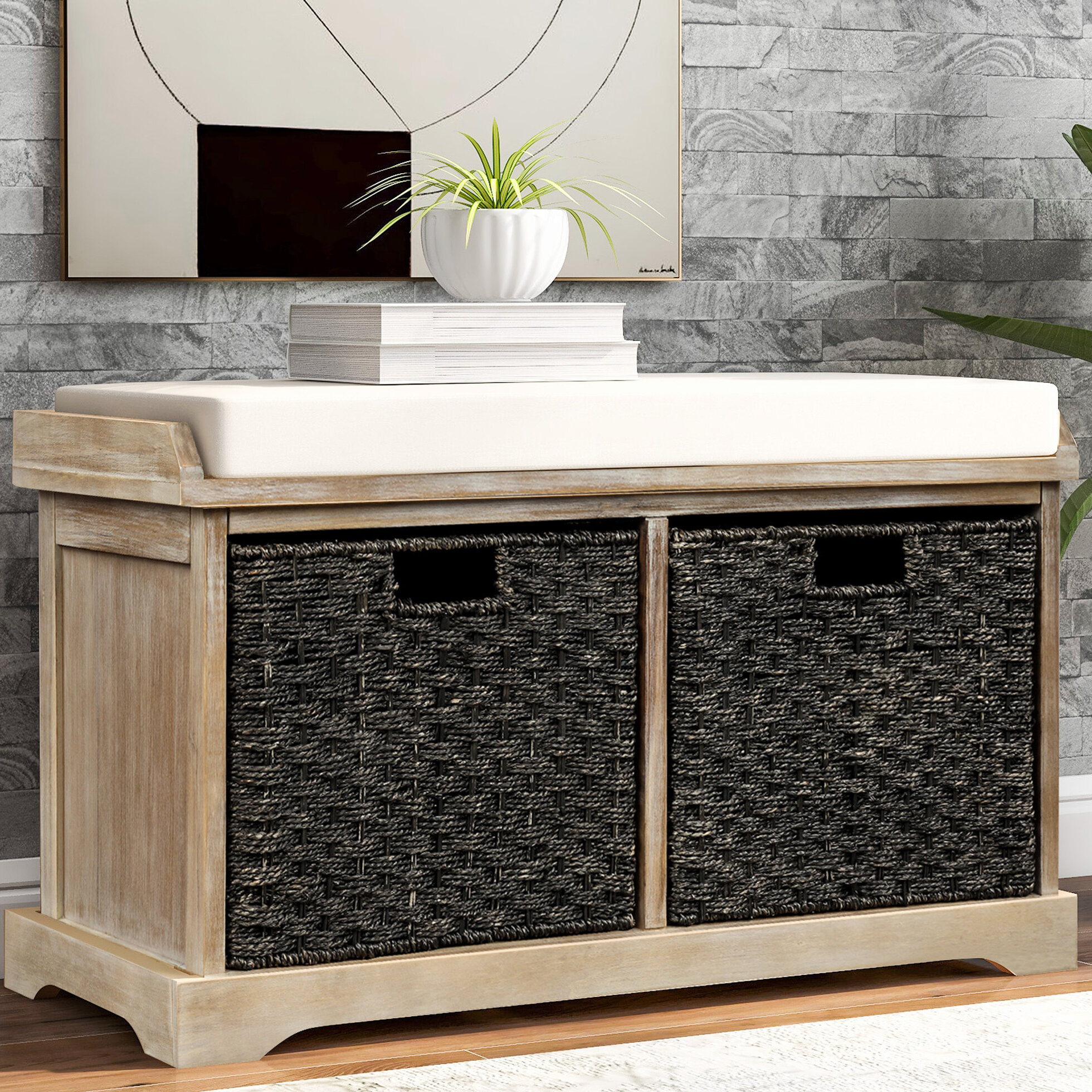 Longshore Tides Clawson Drawer Storage Bench & Reviews | Wayfair