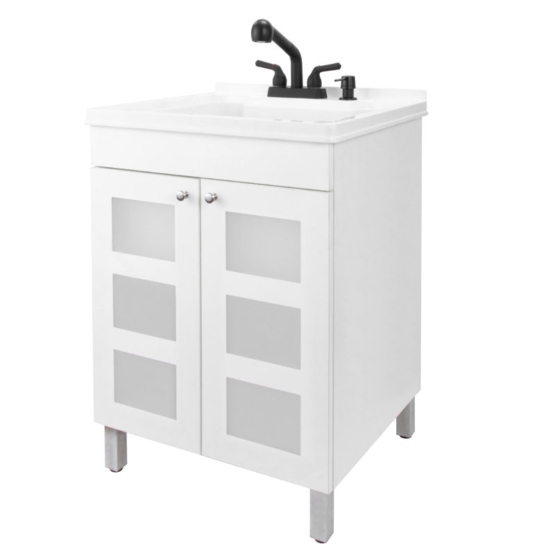 Ensemble de meuble-lavabo simple 24 po Hamdy, Noir