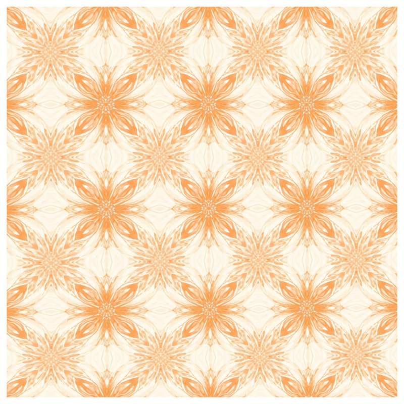 Couvertures de mandala à motif floral orange, 60in W x 80in H