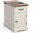 Farmhouse End Table With Built-In Outlets & Adjustable Shelves-768861409
