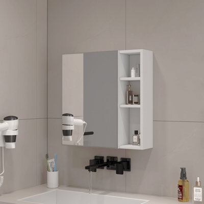 Une armoire à miroir en MDF, un miroir décoratif pour salle de bain, une armoire à miroir en MDF et un miroir mural séparé pour le rangement et l'espace