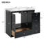 Armoire de meuble-lavabo autoportante de 36 po de style Shaker avec lavabo, 4 tiroirs à fermeture en douceur et 2 portes à fermeture en douceur