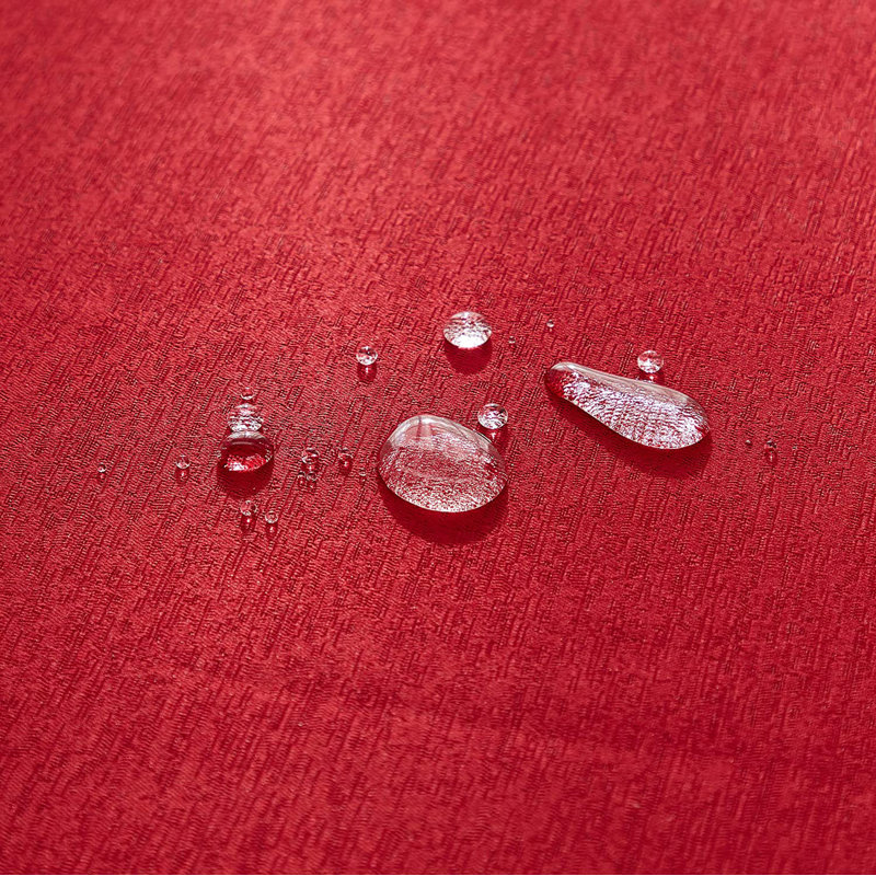Polytetrafluoroethylene Addison Water And Stain-Resistant Round Tablecloth, 70 Inch Diameter Grey, Burgundy