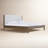 Nantucket - Modern Grey Fabric + Wenge Bed-194308762