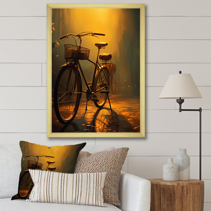 "Solada Bicycle Atmospher Rides An III", reproduction d'art sur toile, H 40 po x l 30 po x P 1,5 po, Encadrement doré