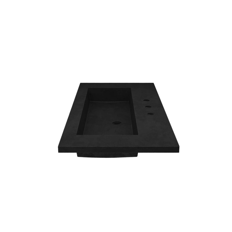 48" Capistrano Vanity Top With Integral Sink, Charcoal, 8" Centers