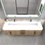 Finition du meuble-lavabo mural simple 72 po Jessica: chêne blanc-72495645