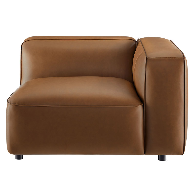 Fauteuil Auren, Similicuir café