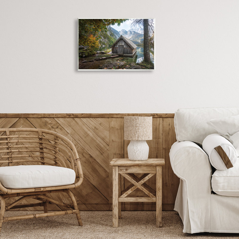 Art mural mystique «Cabin on Lake» par Masey St. Studios, H 13 po x l 19 po