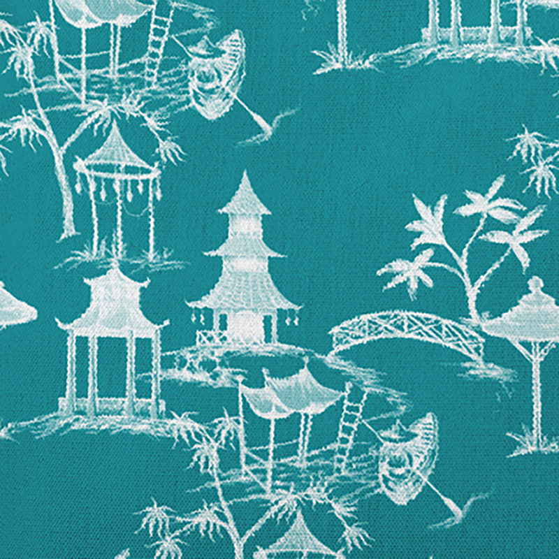Housse et insert de coussin carré intérieur / extérieur Palm Beach Chinapezka, Bleu, 20 po x 20 po