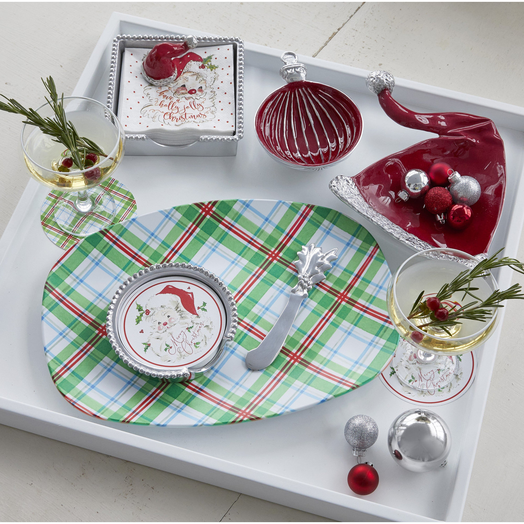 Mariposa Ornament Candy Dish, Red