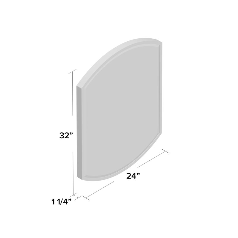 Nelms Genuine Marble Flat Wall Mirror, Polished Nickel