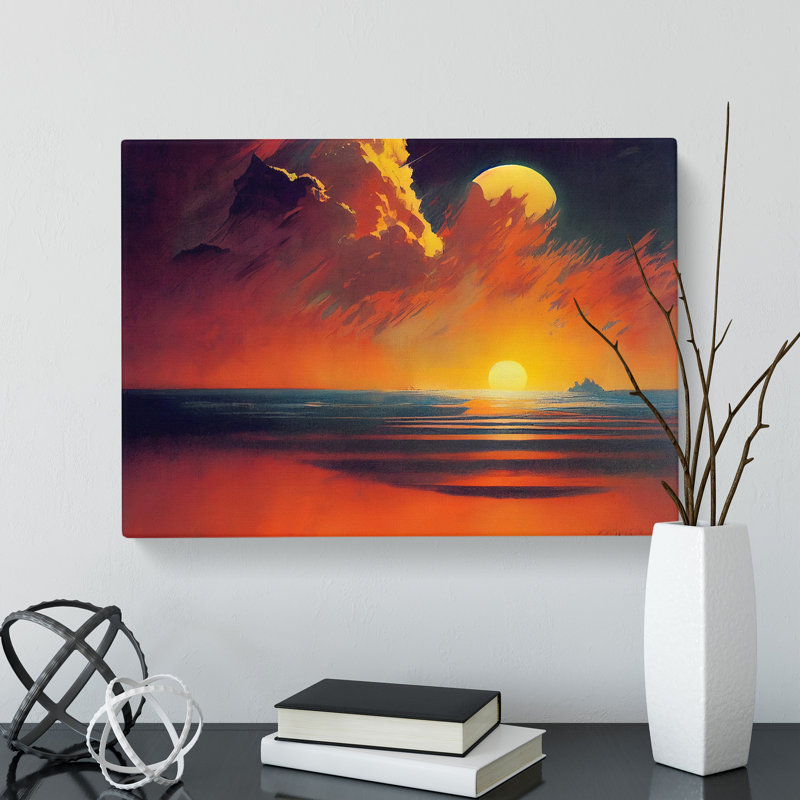 Gorgeous Sunset Seascape - Wrapped Canvas, 50cm H x 76cm W x 3cm D