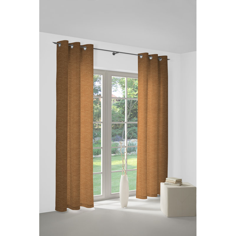 , Eyelet Scarf, Opaque, 132cm Width x 365cm Drop, Red-brown