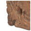 Table d'appoint d'extérieur et d'intérieur en forme de souche, finition brune