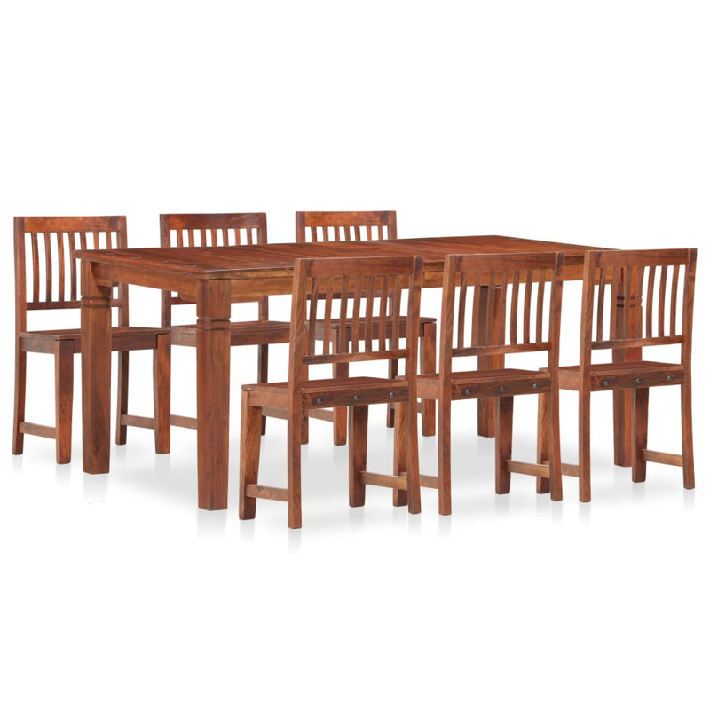 Broderick 6 -Person Solid Wood Dining Set, H76 x L180 x W90cm