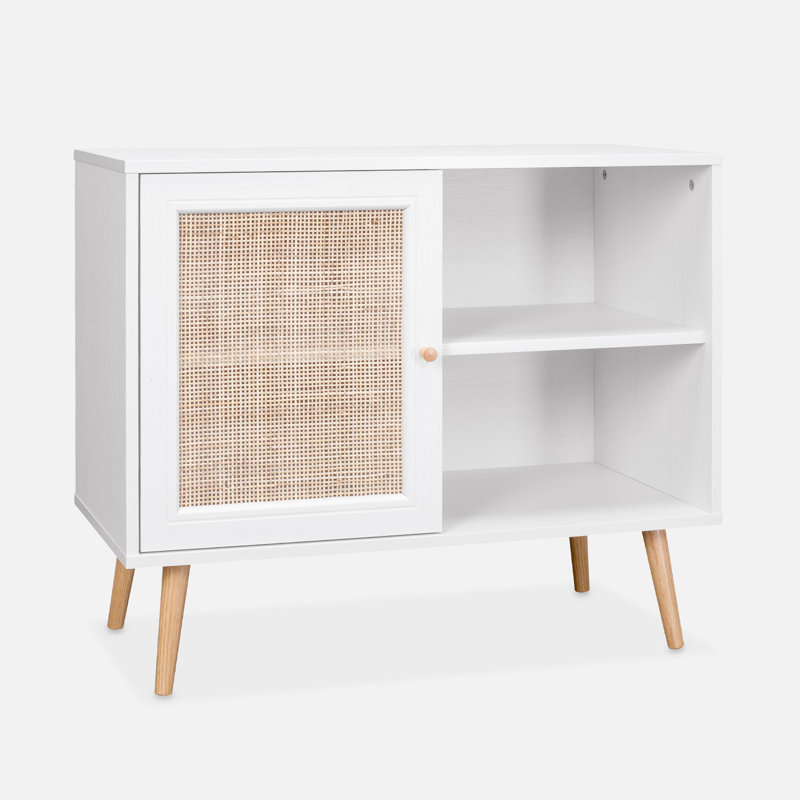 Rectangle Cabinet Accent Chest, White 