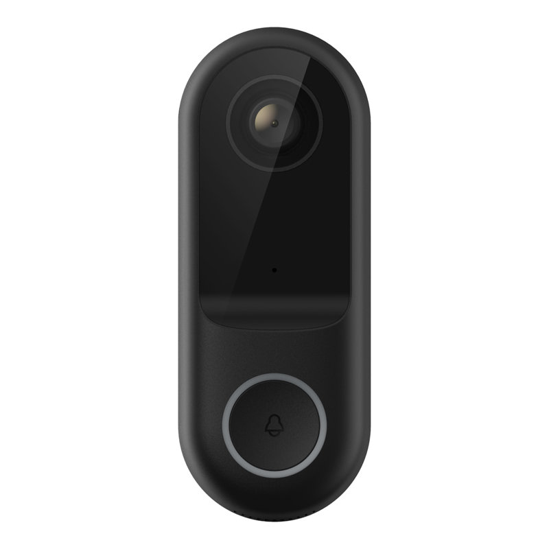 Black Push Button Doorbell