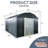 10 ft x 12 ft Outdoor Metal Storage Shed with Arch Roof with Lockable Doors for Backyard Garden Patio Lawn