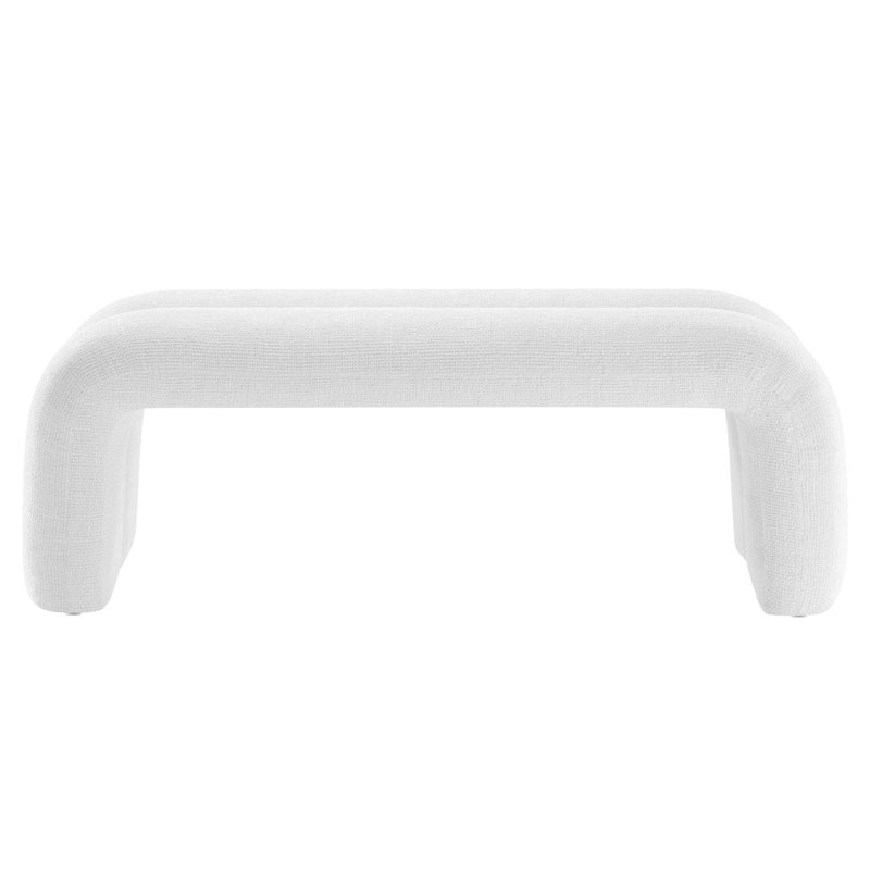 Banc d'appoint en chenille 50,5 po Modway Dax, Givré