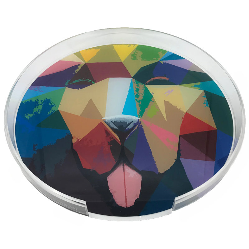 Ode To Okuda Acrylic Round Placemat Tray